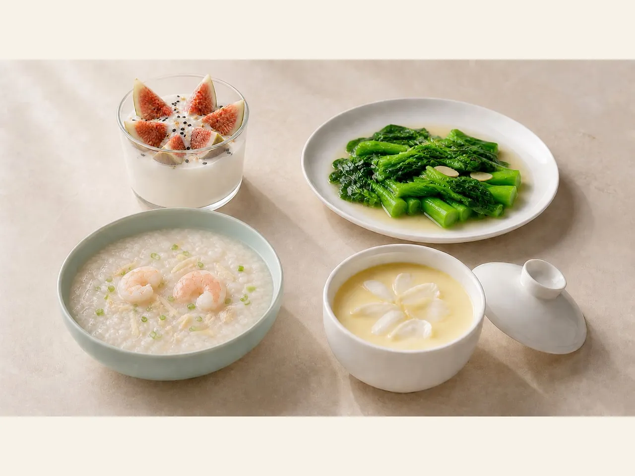 早餐 · 晨露初白组合成品