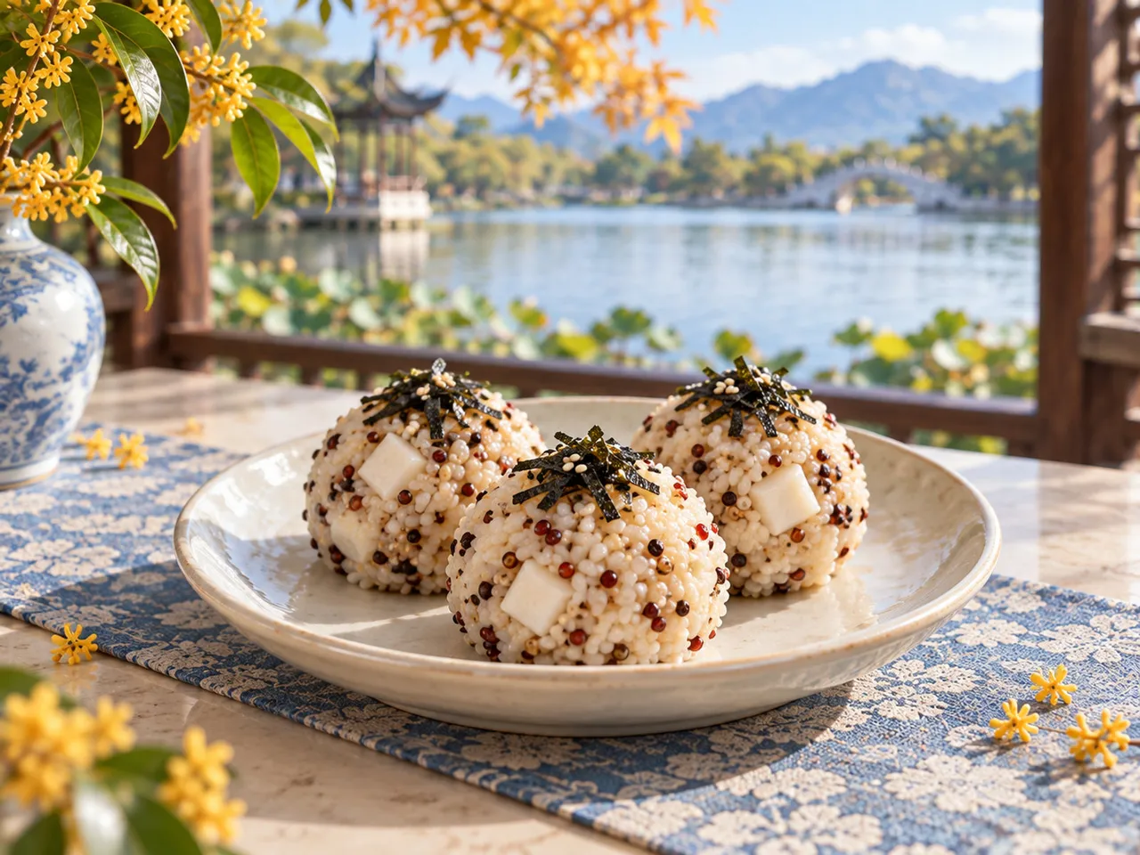 山药藜麦饭团成品