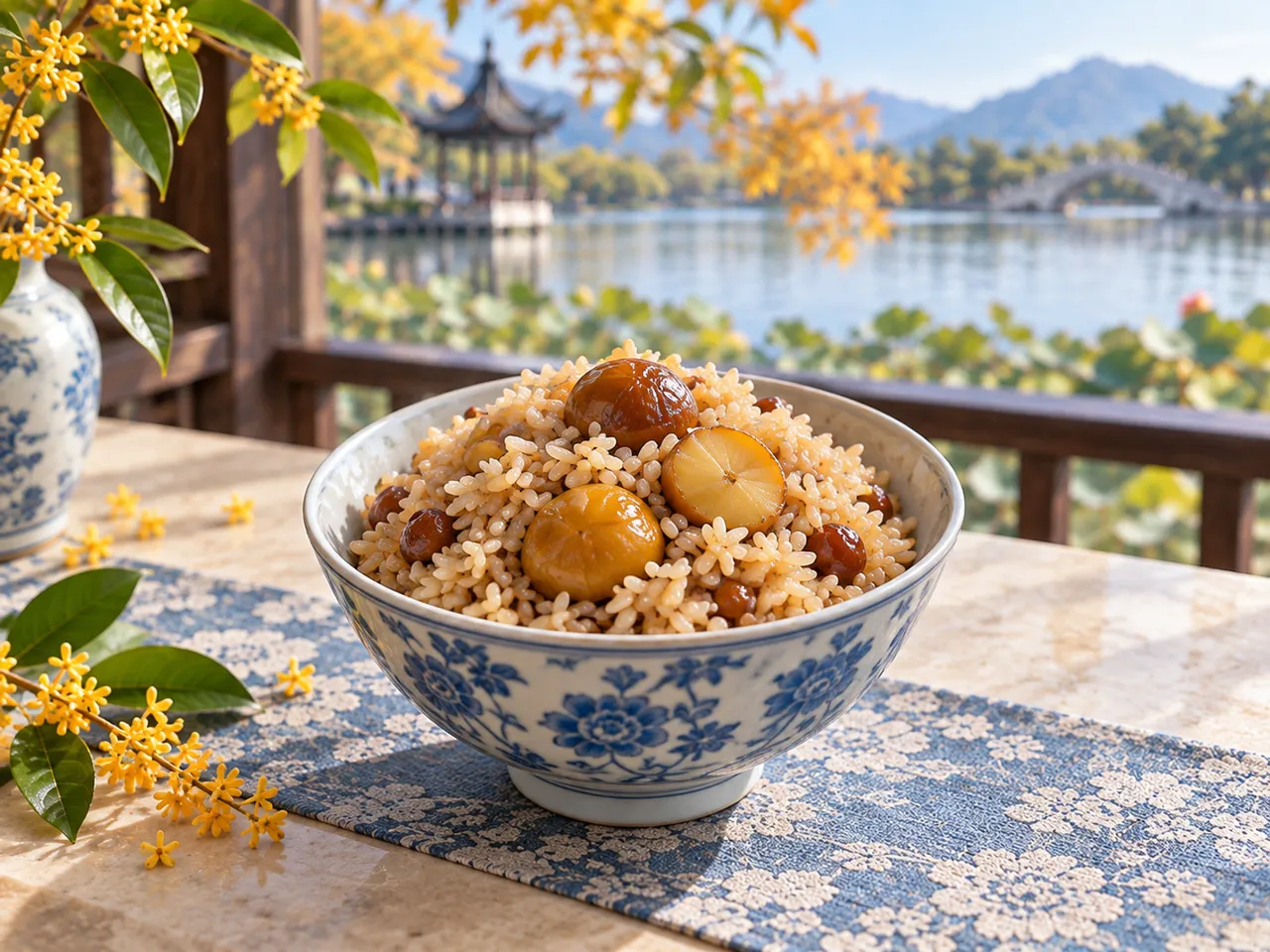 板栗糙米饭成品